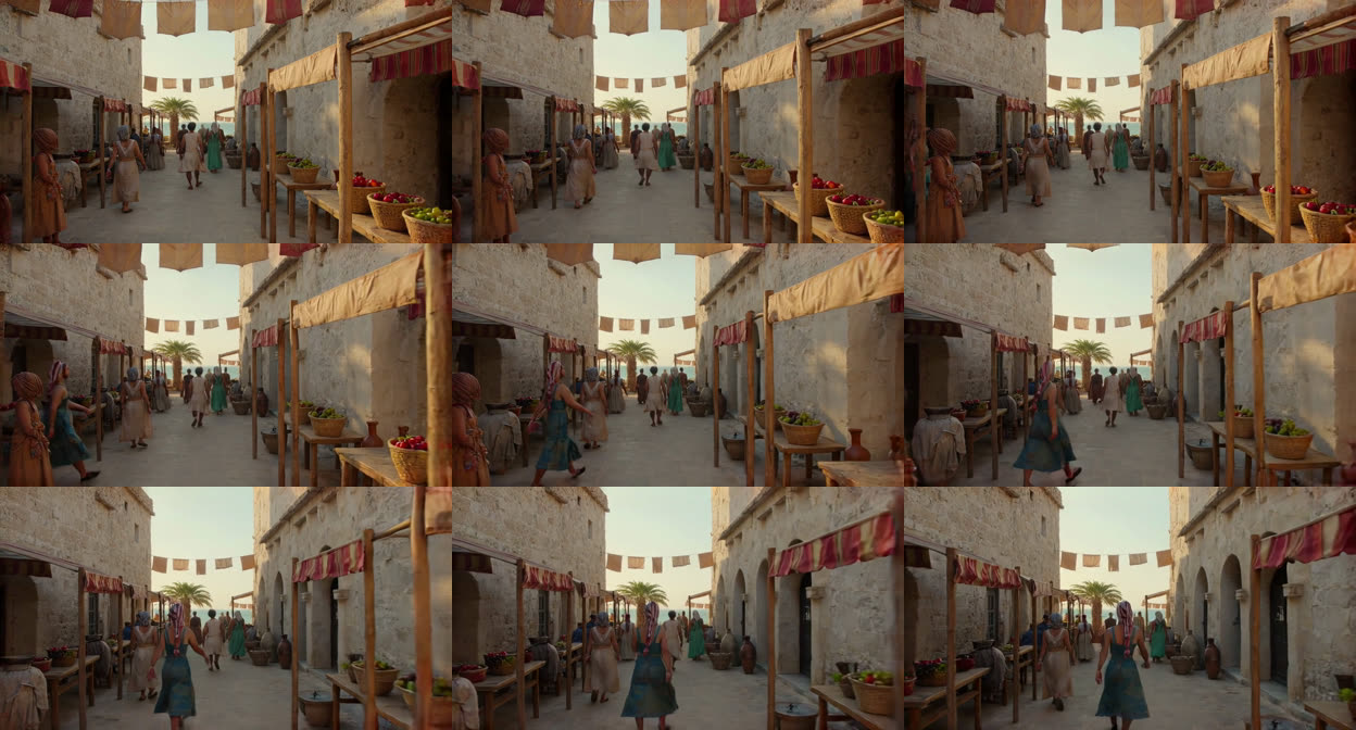 Neuf images du clip B4 en grille